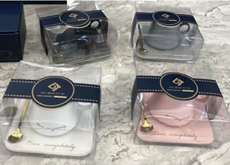 Чашка с блюдцем и ложкой 240 мл "Serenade" Stenson - 00488 ✅ базовая цена $6.06 ✔ Опт ✔ Скидки ✔ Заходите! - Интернет-магазин ✅ Фортуна-опт ✅