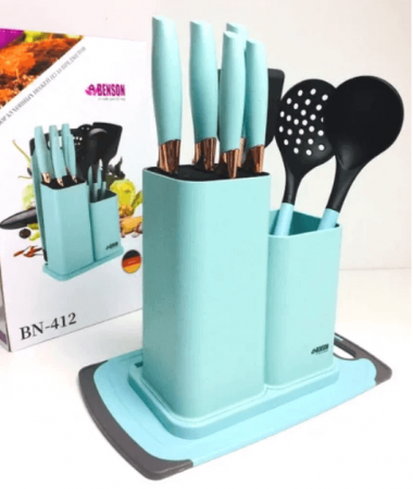 Набор кухонных ножей с кухонными принадлежностями Benson 412 ✅ базовая цена $28.34 ✔ Опт ✔ Скидки ✔ Заходите! - Интернет-магазин ✅ Фортуна-опт ✅