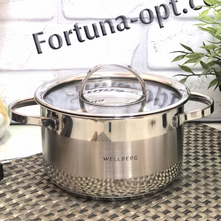 Кастрюля из нержавеющей стали Wellberg WB - 1093 - 1,9 л ✅ базовая цена $13.27 ✔ Опт ✔ Скидки ✔ Заходите! - Интернет-магазин ✅ Фортуна-опт ✅