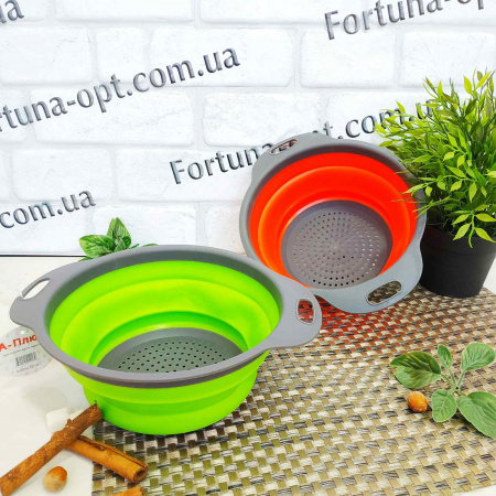 Дуршлаг силиконовый складной A-Plus - 1216 ✅ базовая цена $1.54 ✔ Опт ✔ Скидки ✔ Заходите! - Интернет-магазин ✅ Фортуна-опт ✅