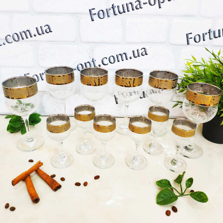  Бокал для вина + рюмка 12 пр. Мускат GE 05-163/164 ✅ базовая цена 790.34 грн. ✔ Опт ✔ Скидки ✔ Заходите! - Интернет-магазин ✅ Фортуна-опт ✅