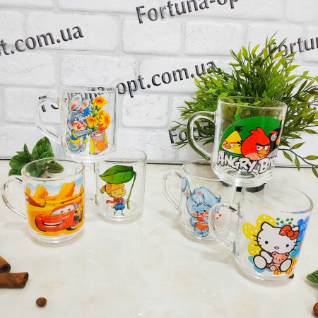 Чашка стекло 200 мл "Детская микс" 8105-1335 ✅ базовая цена 35.63 грн. ✔ Опт ✔ Скидки ✔ Заходите! - Интернет-магазин ✅ Фортуна-опт ✅