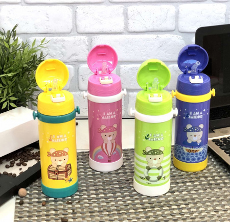 Термос детский нержавеющий с трубочкой 500 мл Edenberg EB - 3524 ➜ фото ➜р озн цена $5.98 -Интернет-магазин ✅ Fortuna-opt.com.ua. ✅