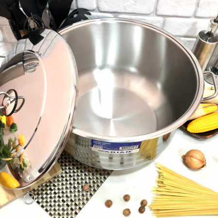 Кастрюля из нержавеющей стали Home Perfect - 2319 - 28 л ✅ базовая цена 1 276 грн. ✔ Опт ✔ Скидки ✔ Заходите! - Интернет-магазин ✅ Фортуна-опт ✅