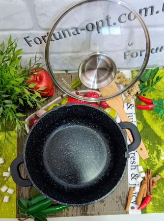 Казан 3.5л Vezzer круглый темный гранит 8005 ✅ базовая цена 689.82 грн. ✔ Опт ✔ Скидки ✔ Заходите! - Интернет-магазин ✅ Фортуна-опт ✅