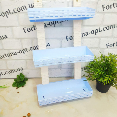 Полка для ванной комнаты прямая 3-ярусная пластик Ротанг - 0713 ✅ картинка - Интернет-магазин ✅ Fortuna-opt.com.ua. ✅ Полка для ванной комнаты прямая 3-ярусная пластик Ротанг - 0713 ✅ базовая цена 142.97 грн. ✔ Опт ✔ Скидки ✔ Заходите! - Интернет-магазин ✅ Фортуна-опт ✅