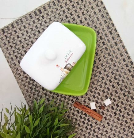 Масленка керамическая Итальянские травы - 3397-13 ✅ картинка - Интернет-магазин ✅ Fortuna-opt.com.ua. ✅ Масленка керамическая Итальянские травы - 3397-13 ✅ базовая цена 188.48 грн. ✔ Опт ✔ Скидки ✔ Заходите! - Интернет-магазин ✅ Фортуна-опт ✅