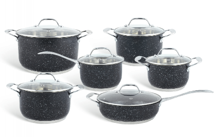 Набор посуды Edenberg черный мраморный ЕВ - 4044 ✅ картинка - Интернет-магазин ✅ Fortuna-opt.com.ua. ✅ Набор посуды Edenberg черный мраморный ЕВ - 4044 ✅ базовая цена $86.67 ✔ Опт ✔ Скидки ✔ Заходите! - Интернет-магазин ✅ Фортуна-опт ✅