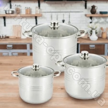 Набор посуды из больших кастрюль Edenberg EB - 522 ✅ картинка - Интернет-магазин ✅ Fortuna-opt.com.ua. ✅ Набор посуды из больших кастрюль Edenberg EB - 522➜ Опт и розница ✅ актуальная цена -Интернет магазин ✅ Фортуна ✅