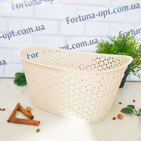 Корзина плетенка с ручками 36,5*25,5*19 см - Stenson - 84529 ✅ базовая цена $3.77 ✔ Опт ✔ Скидки ✔ Заходите! - Интернет-магазин ✅ Фортуна-опт ✅
