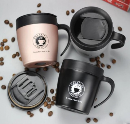 Термокружка с ложкой 330мл Benson -130 ➜ фото ➜ розн цена $5.97 - Интернет-магазин ✅ Fortuna-opt.com.ua. ✅