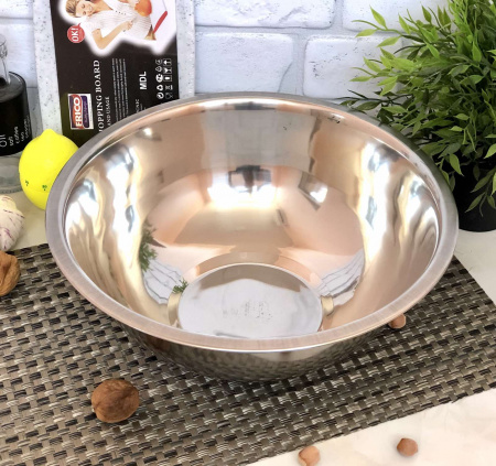 Миска из нержавейки 28 см A-Plus - 0878  ✅ базовая цена $1.82 ✔ Опт ✔ Скидки ✔ Заходите! - Интернет-магазин ✅ Фортуна-опт ✅