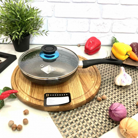 Сковорода мраморная с крышкой 22 см А-Плюс - 1107 ✅ картинка - Интернет-магазин ✅ Fortuna-opt.com.ua. ✅ Сковорода мраморная с крышкой 22 см А-Плюс - 1107 ✅ базовая цена $8.92 ✔ Опт ✔ Скидки ✔ Заходите! - Интернет-магазин ✅ Фортуна-опт ✅