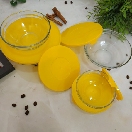 Судочки стекло с крышкой Frico FRU - 432 - 5 пр ✅ базовая цена $3.65 ✔ Опт ✔ Скидки ✔ Заходите! - Интернет-магазин ✅Фортуна-опт ✅