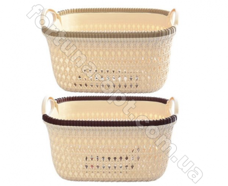 Корзина с ручками пластиковая 39*48*32 см - Stenson - 85310  ✅ базовая цена $9.12 ✔ Опт ✔ Скидки ✔ Заходите! - Интернет-магазин ✅ Фортуна-опт ✅