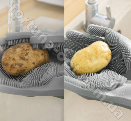 Многофункциональная силиконовая перчатка для мытья посуды Magic Silicone Gloves губка щетка для уборки - 7139 ✅ базовая цена 97.68 грн. ✔ Опт ✔ Скидки ✔ Заходите! - Интернет-магазин ✅ Фортуна-опт ✅