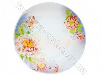 Тарелка стеклокерамическая мелкая №8 Георгин 6875 ➜ Оптом и в розницу ✅ актуальная цена -Интернет магазин ✅ Фортуна ✅