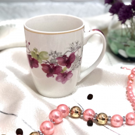 Чашка 450 мл "Цветы" 16125-15 (Ст) ✅ базовая цена $1.78 ✔ Опт ✔ Скидки ✔ Заходите! - Интернет-магазин ✅ Фортуна-опт ✅