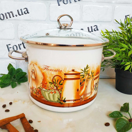 Кастрюля эмалированная 5,5 л 83117 Флоренция ✅ картинка - Интернет-магазин ✅ Fortuna-opt.com.ua. ✅ Кастрюля эмалированная 5,5 л 83117 Флоренция ✅ базовая цена 714.97 грн. ✔ Опт ✔ Скидки ✔ Заходите! - Интернет-магазин ✅ Фортуна-опт ✅