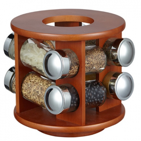 Спецовница на деревянной подставке 8шт d18*17см Stenson 3820 ✅ картинка - Интернет-магазин ✅ Fortuna-opt.com.ua. ✅ Спецовница на деревянной подставке 8шт d18*17см Stenson 3820 ✅ базовая цена $13.11 ✔ Опт ✔ Скидки ✔ Заходите! - Интернет-магазин ✅ Фортуна-опт ✅