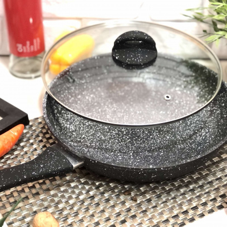 Сковорода мраморная с крышкой 26см А-плюс - 1513 ✅ базовая цена $14.86 ✔ Опт ✔ Скидки ✔ Заходите! - Интернет-магазин ✅ Фортуна-опт ✅