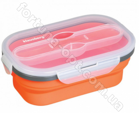 Ланч-бокс силиконовый складной Frico FRU - 383 - 800 мл ➜ фото ➜ розн цена $5.04 - Интернет-магазин ✅ Fortuna-opt.com.ua. ✅