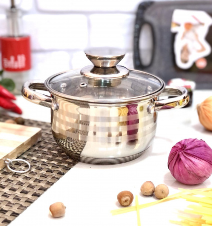 Кастрюля нержавеющая -1,9 л - Unique - 5003 ✅ базовая цена $8.77 ✔ Опт ✔ Скидки ✔ Заходите! - Интернет-магазин ✅ Фортуна-опт ✅