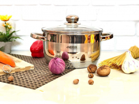 Кастрюля с толстым дном Benson BN - 222 - 8,2 л ✅ базовая цена $25.07 ✔ Опт ✔ Скидки ✔ Заходите! - Интернет-магазин ✅ Фортуна-опт ✅