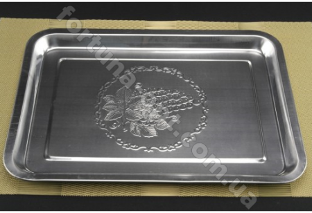 Поднос из нержавеющей стали Виноград A-Plus - 11705/6 (50 см) ✅ базовая цена $3.08 ✔ Опт ✔ Скидки ✔ Заходите! - Интернет-магазин ✅ Фортуна-опт ✅