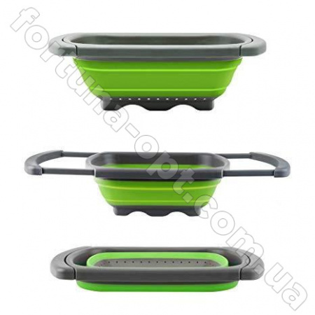 Дуршлаг силиконовый раскладной 38*27 см A-Plus - 1979 ✅ базовая цена $4.17 ✔ Опт ✔ Скидки ✔ Заходите! - Интернет-магазин ✅ Фортуна-опт ✅