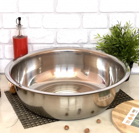 Миска нержавеющая 40 см 2162 ✅ базовая цена $5.07 ✔ Опт ✔ Скидки ✔ Заходите! - Интернет-магазин ✅ Фортуна-опт ✅