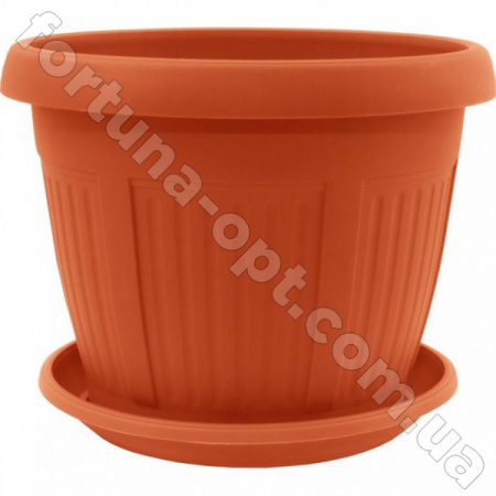 Горшок цветочный Николь 19 см - 0324 ✅ картинка - Интернет-магазин ✅ Fortuna-opt.com.ua. ✅ Горшок цветочный Николь 19 см - 0324 ✅ базовая цена 22.86 грн. ✔ Опт ✔ Скидки ✔ Заходите! - Интернет-магазин ✅ Фортуна-опт ✅