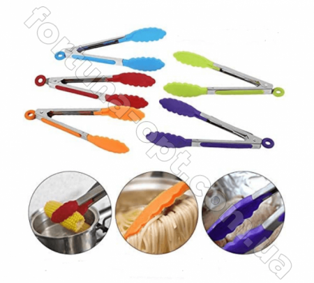 Щипцы кухонные 18 см силиконовые A-Plus - 1829  ✅ базовая цена $1.61 ✔ Опт ✔ Скидки ✔ Заходите! - Интернет-магазин ✅ Фортуна-опт ✅