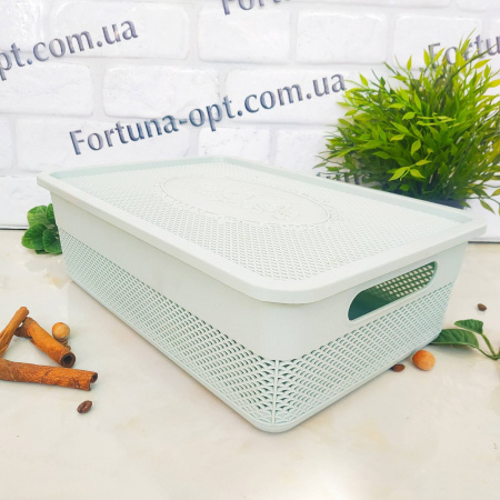 Корзина-плетенка с крышкой 24*135*11 см - Stenson - 39741 ✅ базовая цена $5.07 ✔ Опт ✔ Скидки ✔ Заходите! - Интернет-магазин ✅ Фортуна-опт ✅