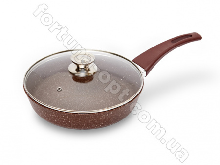 Сковорода антиприг.покрытие коричневая 24см со стекл. крышкой АК 50243 Талко ✅ базовая цена 534.59 грн. ✔ Опт ✔ Скидки ✔ Заходите! - Интернет-магазин ✅ Фортуна-опт ✅