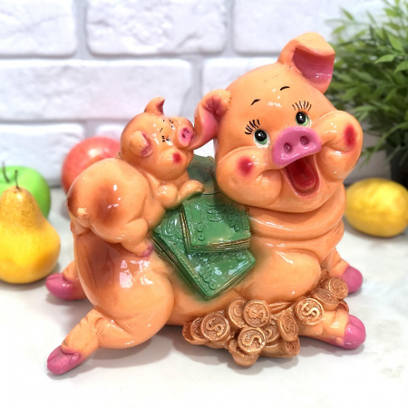 Копилка Свинка мама (лежит) 7863 ✅ базовая цена 107.70 грн. ✔ Опт ✔ Скидки ✔ Заходите! - Интернет-магазин ✅ Фортуна-опт ✅