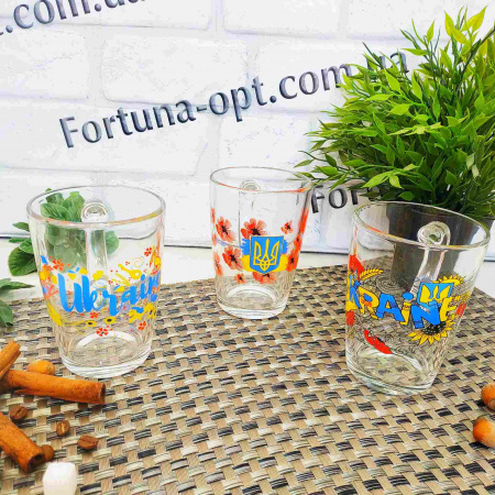 Чашка стекло 300 мл Украина 8143 ✅ базовая цена 55.28 грн. ✔ Опт ✔ Скидки ✔ Заходите! - Интернет-магазин ✅ Фортуна-опт ✅