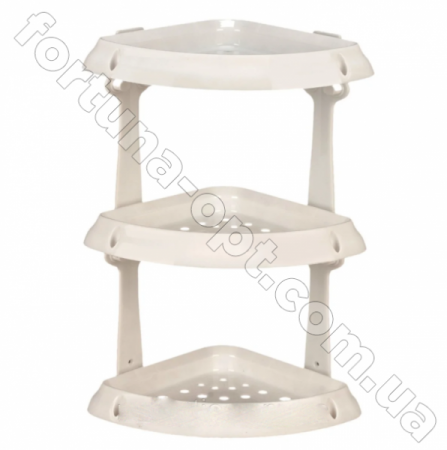 Полка для ванной комнаты угловая (белая) 0733 ✅ картинка - Интернет-магазин ✅ Fortuna-opt.com.ua. ✅ Полка для ванной комнаты угловая (белая) 0733 ✅ базовая цена 103.36 грн. ✔ Опт ✔ Скидки ✔ Заходите! - Интернет-магазин ✅ Фортуна-опт ✅