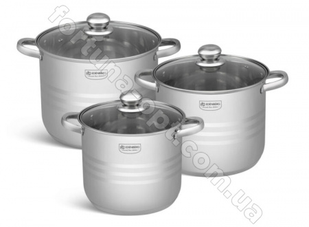 Набор посуды из больших кастрюль Edenberg EB - 522 ✅ картинка - Интернет-магазин ✅ Fortuna-opt.com.ua. ✅ Набор посуды из больших кастрюль Edenberg EB - 522➜ Опт и розница ✅ актуальная цена -Интернет магазин ✅ Фортуна ✅