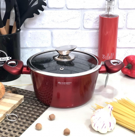 Кастрюля Edenberg Burgundy Metallic Line EB - 7409 - 3,2л ✅ базовая цена $21.10 ✔ Опт ✔ Скидки ✔ Заходите! - Интернет-магазин ✅ Фортуна-опт ✅