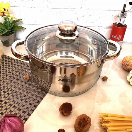 Кастрюля с толстым дном Benson BN - 222 - 8,2 л ✅ базовая цена $25.07 ✔ Опт ✔ Скидки ✔ Заходите! - Интернет-магазин ✅ Фортуна-опт ✅