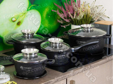 Набор посуды с гранитным покрытием Edenberg EB - 3984 ✅ базовая цена $46.22 ✔ Опт ✔ Скидки ✔ Заходите! - Интернет-магазин ✅ Фортуна-опт ✅