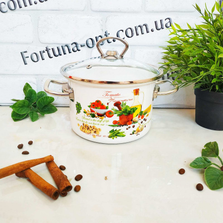 Кастрюля эмалированная 2,0 л 83110 Томато ✅ базовая цена 481.66 грн. ✔ Опт ✔ Скидки ✔ Заходите! - Интернет-магазин ✅ Фортуна-опт ✅