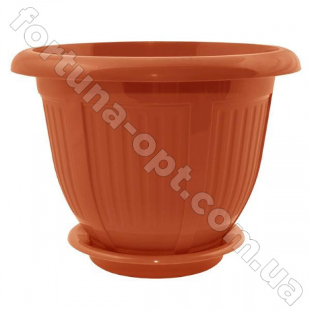 Горшок цветочный Волна 16*12 см - 0329 ✅ базовая цена 14.53 грн. ✔ Опт ✔ Скидки ✔ Заходите! - Интернет-магазин ✅ Фортуна-опт ✅
