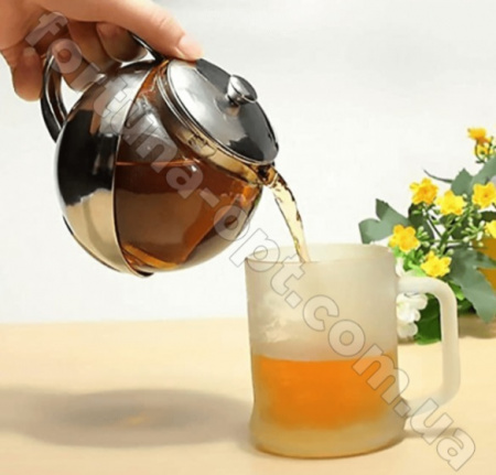 Заварочный чайник в нержавеющей оправе 1.1 л A-Plus - 0114 ✅ базовая цена $5.56 ✔ Опт ✔ Скидки ✔ Заходите! - Интернет-магазин ✅ ;Фортуна-опт ✅