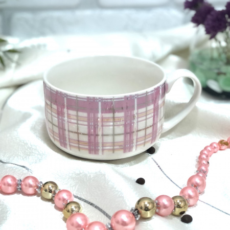 Чашка-супница 450 мл "Glaze клетка" 88087(Ст) ✅ базовая цена $2.60 ✔ Опт ✔ Скидки ✔ Заходите! - Интернет-магазин ✅ Фортуна-опт ✅