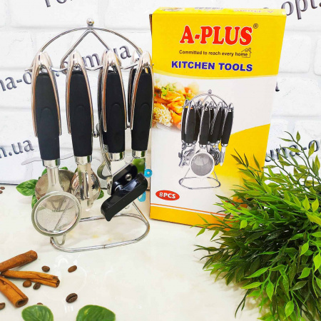 Кухонный набор на стойке 8пр A-Plus - 1720 ✅ базовая цена $9.55 ✔ Опт ✔ Скидки ✔ Заходите! - Интернет-магазин ✅ Фортуна-опт ✅