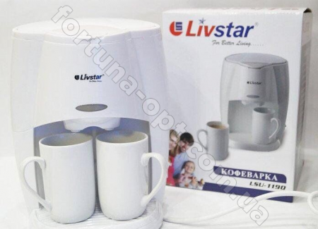 Кофеварка на 2 чашки Livstar LSU - 1190 ✅ базовая цена $12.79 ✔ Опт ✔ Скидки ✔ Заходите! - Интернет-магазин ✅ Фортуна-опт ✅