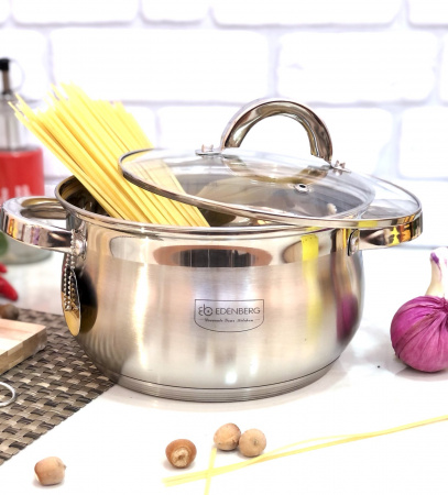 Кастрюля с 5-ти слойным дном Edenberg EB - 3723 - 2,1 л ✅ базовая цена $10.38 ✔ Опт ✔ Скидки ✔ Заходите! - Интернет-магазин ✅ Фортуна-опт ✅
