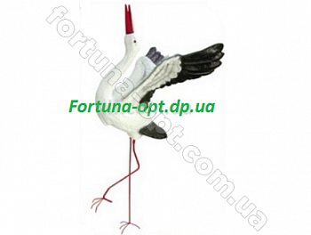 Аист крылатый на метал. ногах (полимер) 0277 ➜ Оптом и в розницу ✅ актуальная цена -Интернет магазин ✅ Фортуна ✅